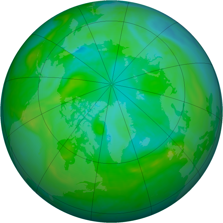 Arctic ozone map for 01 August 2008